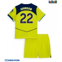 Camisa de Futebol Tottenham Hotspur Brennan Johnson #22 Equipamento Alternativo Infantil 2025-26 Manga Curta (+ Calças curtas)